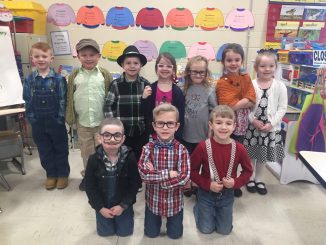 Students dressed up 100 days older to celebrate the 100th day of school.