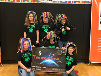 Team Orbit is shown as one team that competed at the Lego Robotics regional competition.
